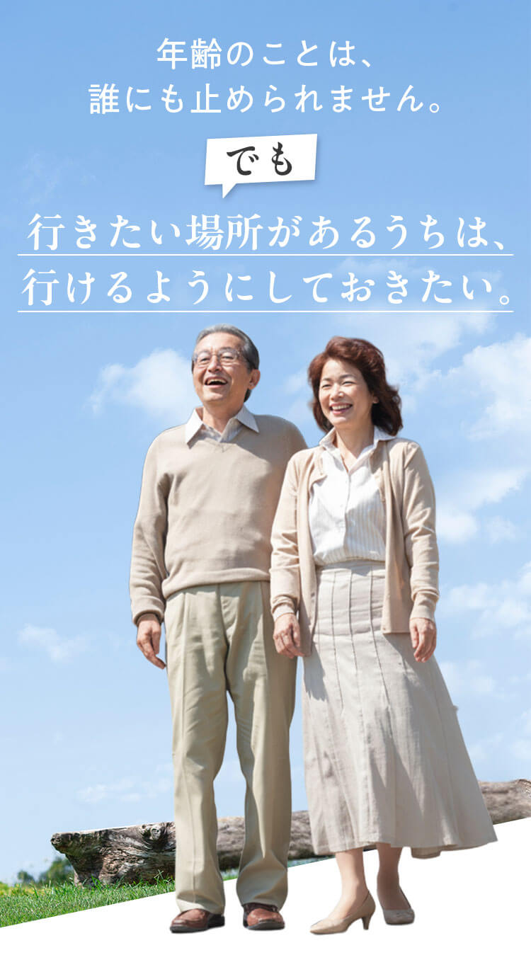 年齢のことは、誰にも止められません。でも、行きたい場所があるうちは、行けるようにしておきたい